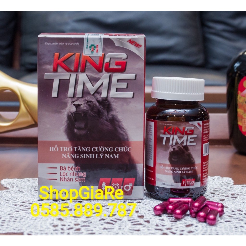 King Time bổ thận tráng dương, sinh tinh, tăng cường sinh lý nam giới, giảm đau lưng mỏi gối