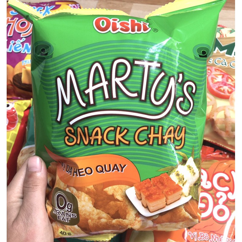 Bánh Snack Oishi® vị Phô mát/Bắp phô mai/Cà chua/Tảo biển/Heo quay chay/Phồng tôm cay/Cua/Bí đỏ/Tôm cay/Bắp sữa Gói 40g