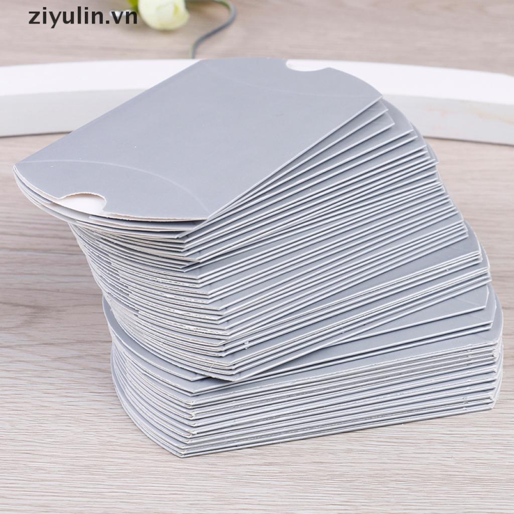 【ziyulin】 50pcs craft paper bags pillow box gift cake bread candy wedding party favor bag [VN]