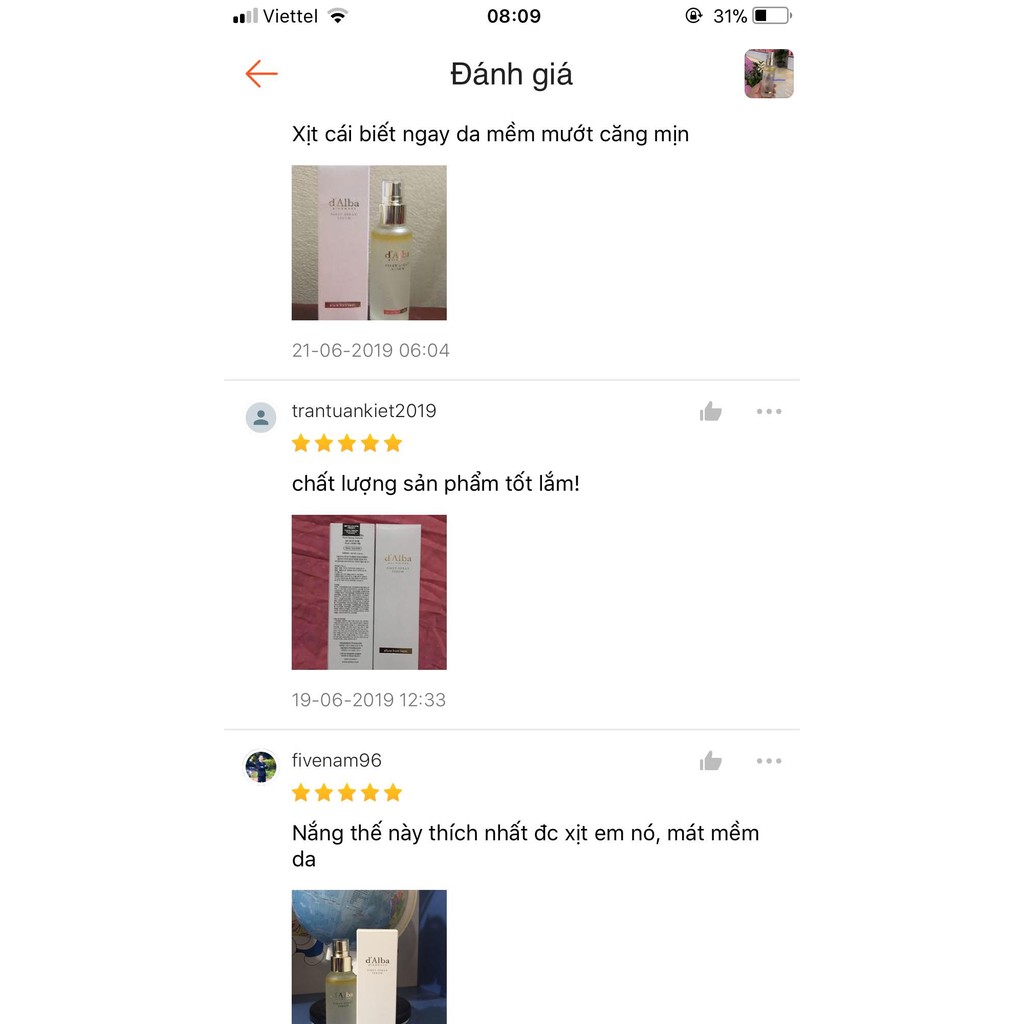 Xịt khoáng bơ và vàng non 24k d’Alba Hàn Quốc | BigBuy360 - bigbuy360.vn