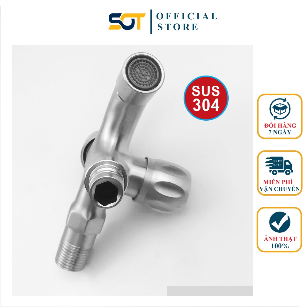 Củ sen tắm, vòi tắm lạnh INOX 304 cao cấp ti đồng