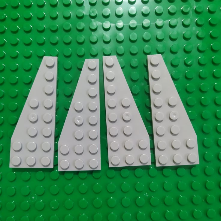 COMBO 2 Cặp Gạch Nêm Trái Phải 3x8 NO.1339 - Phụ Kiện MOC Tương Tích   Part 50304 50305