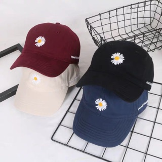 Nón Kết Jussy Official Thêu Hoa Cúc Vải Kaki Cotton Form Cứng