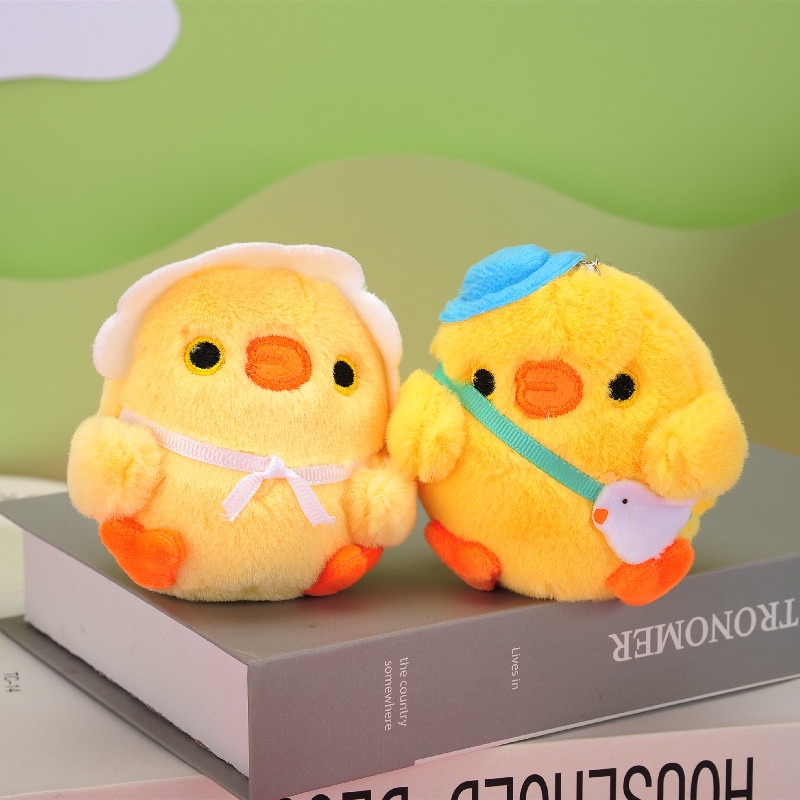 Móc Khóa Hình Gà Nhồi Bông Dễ Thương