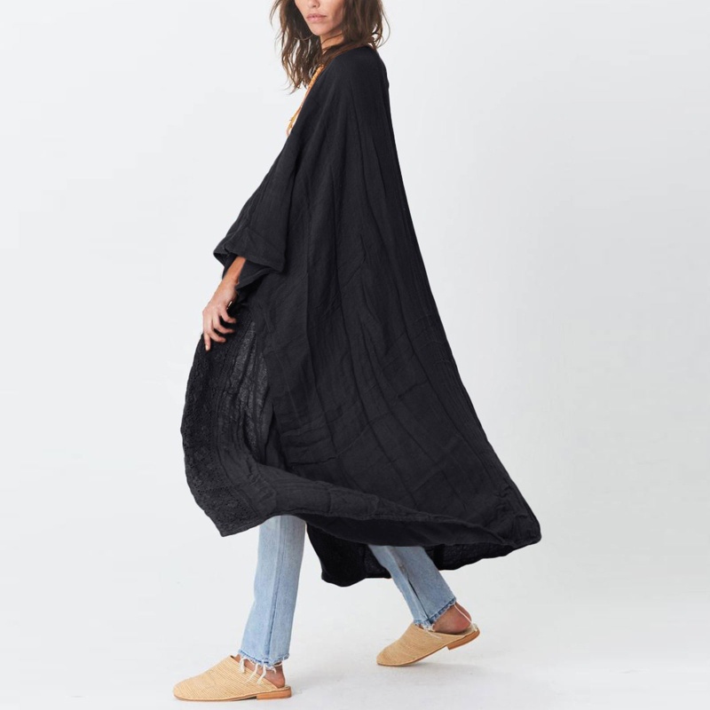 Vỏ Bọc Đồ Bơi Cardigan Chống Nắng Dáng Dài Che Phủ Phía Trước Cho Nữ