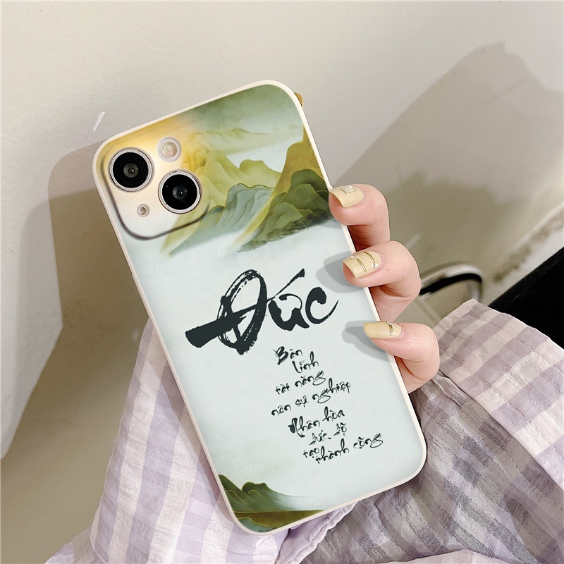 Ốp iphone mã viền nền chữ ĐỨC từ iphone 13promax 11 promax 12 pro max 6 6plus 7 plus 8 x xr xsmax