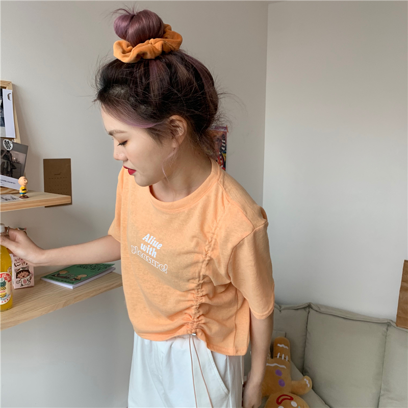 Áo Thun Lửng Ngắn Tay Màu Trơn Đơn Giản Cho Nữ 2021 | BigBuy360 - bigbuy360.vn