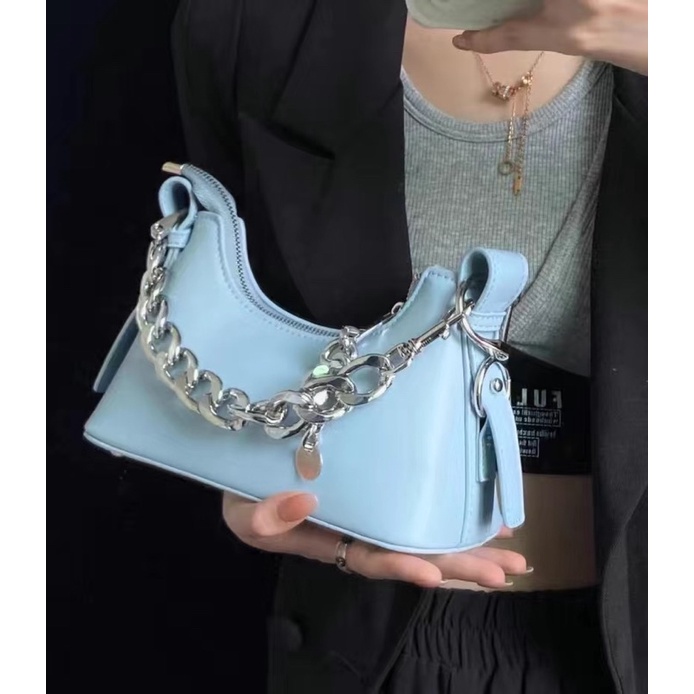 Túi xách thời trang màu xanh pastel nhẹ nhàng kiểu Hàn Quốc Ulzzangshop520