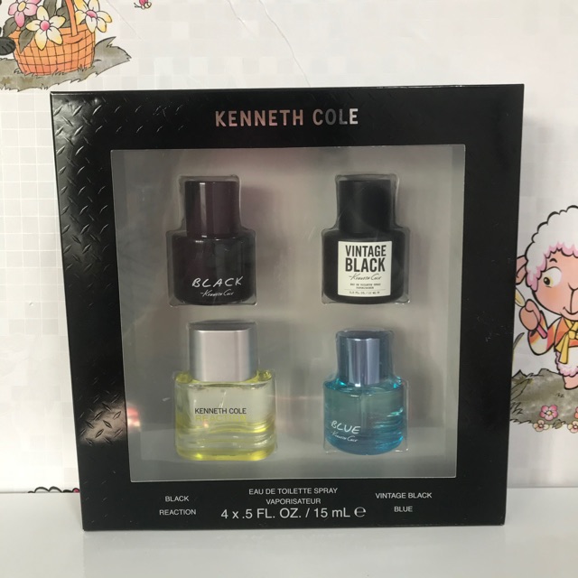 Set 4 nước hoa mini Kenneth Cole Black Reaction 15mlx4