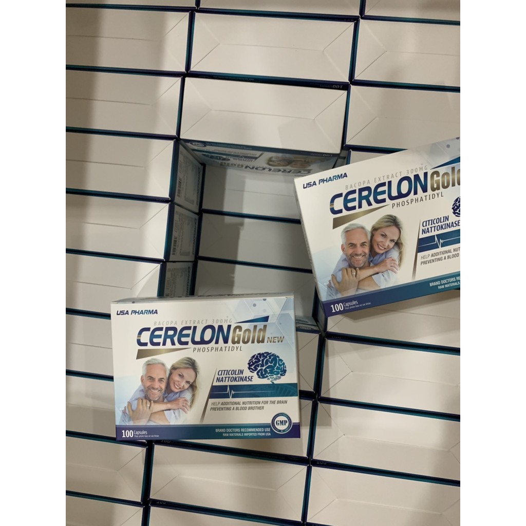 CERELON GOLD 100 VIÊN hiệu quả cao cam kết dễ ngủ ngủ ngon HOẠT HUYẾT DƯỠNG NÃO TUẦN HOÀN MÁU NÃO