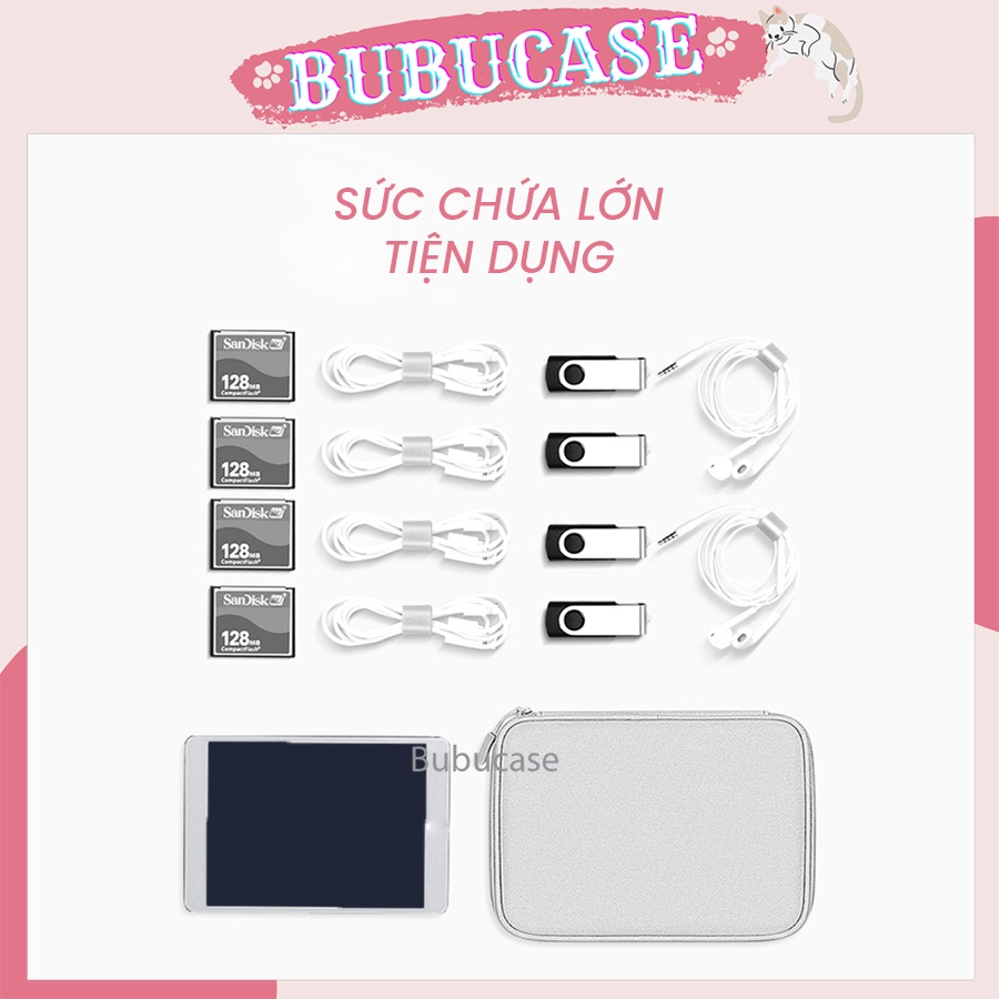 Túi Phụ Kiện Đa Năng Đựng Điện Thoại, Dây Sạc, Thẻ Nhớ - Chất Liệu Vải Agni Cao Cấp Chống Thấm - Nhỏ Gọn Tiện Dụng [FT3]