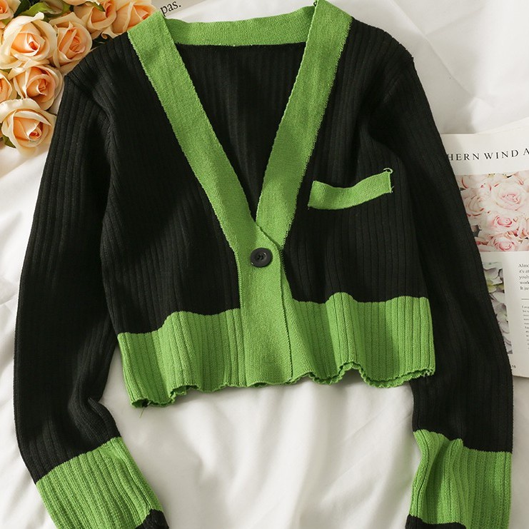 NUZIRO  Áo khoác cardigan dệt kim mỏng dáng ôm phong cách Hàn Quốc cho nữ