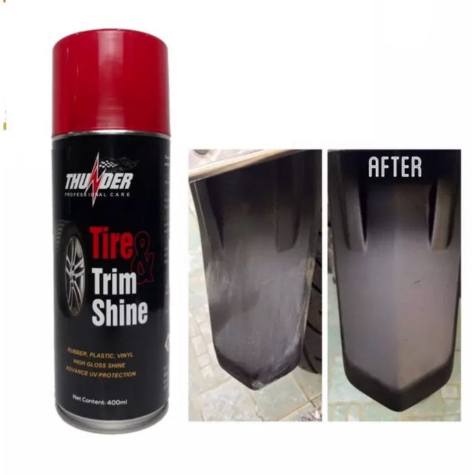 [Ảnh thật ] Chai Xịt Dưỡng Lốp, Phục Hồi Nhựa nhám Thunder 400ml, Chai bảo vệ nhựa đen thunder  và lốp xe khỏi điều kiện