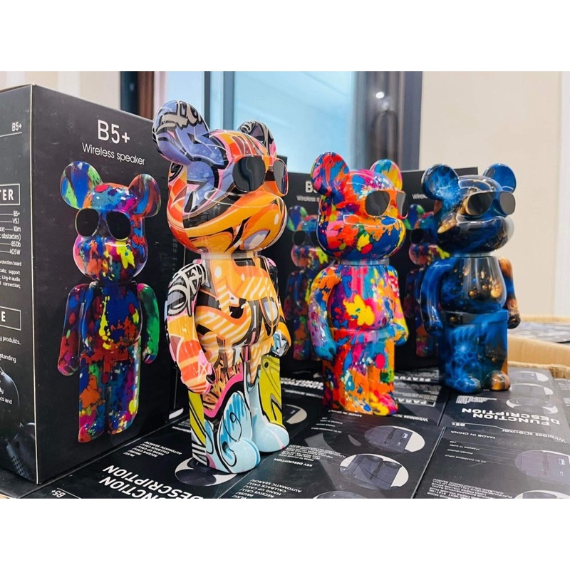 Loa Bluetooth Gấu Bearbrick Nghe Nhạc Hot Trend, Loa Gấu Mini B5 Màu Sắc Sang Chảnh Mẫu Mới 2022