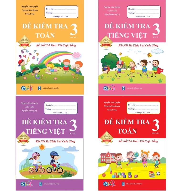 Sách - (Trọn bộ 2 tập) Đề Kiểm Tra Toán Và Tiếng Việt 3 - Kết Nối Tri Thức Với Cuộc Sống