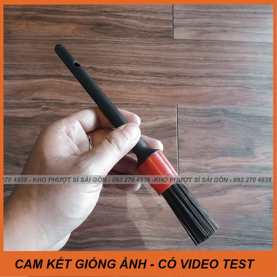 Bộ 5 cây cọ tròn đa năng vệ sinh rửa xe máy tiện dụng - Bộ chổi lông heo vệ sinh xe máy ôtô