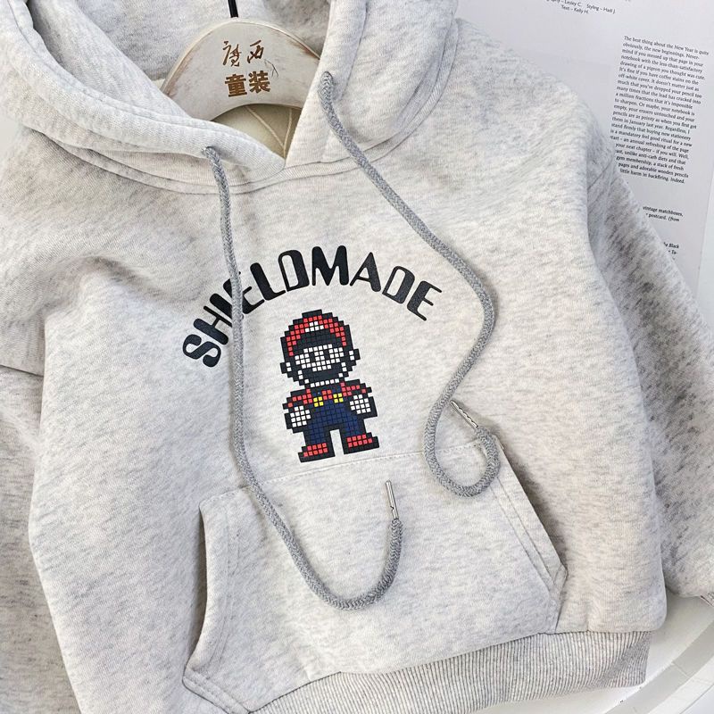 Áo Hoodie Lông Cừu Dày Ấm Áp Mới Cho Bé Trai