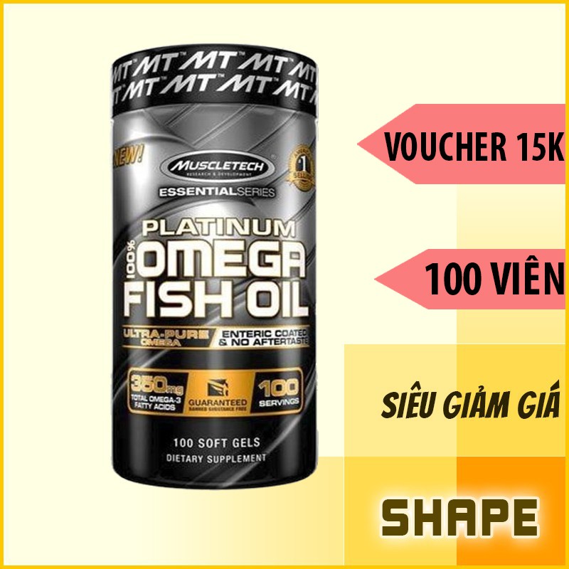 Omega 3 | Dầu Cá Omega 3 Cao Cấp | Muscletech Platinum Fish Oil [100 Viên] - Chính Hãng Tại Shape Store