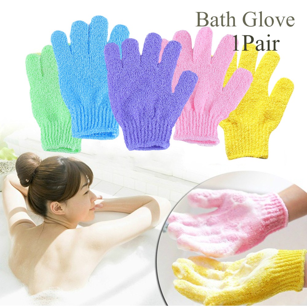 1 Cặp Găng tay đi tắm Mát Xa Tẩy Tế Bào Chết Bằng Bọt Biển Hữu Dụng