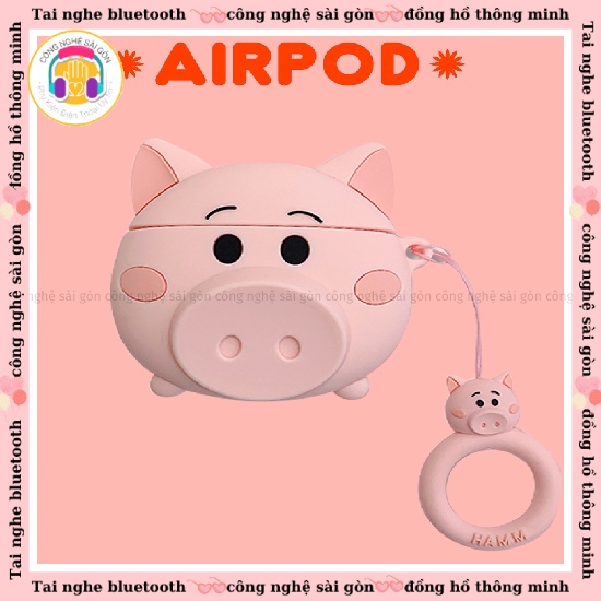 vỏ bảo vệ cho 💗Airpods 1/2💗 Chống va đập mã heo hồng