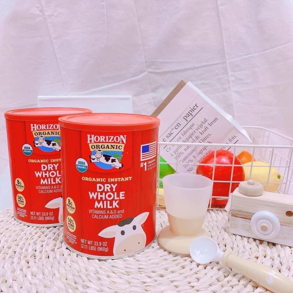 Sữa tươi HORIZON nguyên kem dạng bột hữu cơ Dry Whole Milk 870g [BAY AIR - DATE MỚI 2024]
