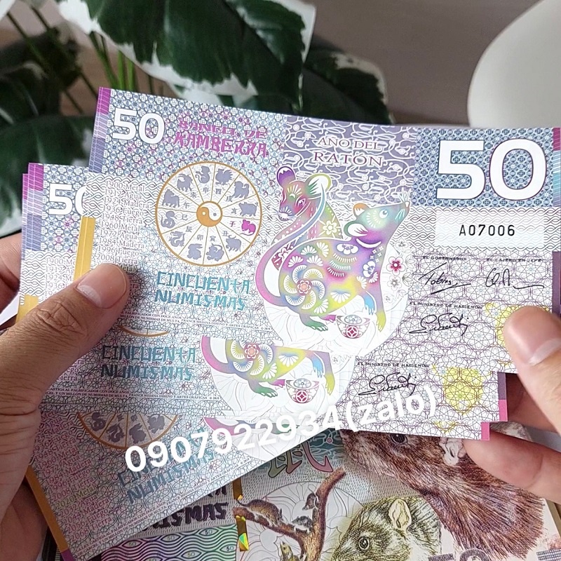 Tờ Kamberra Hình Con Chuột , Qùa lì xì may mắn cho chính bạn hoặc cho người thân tuổi Tý