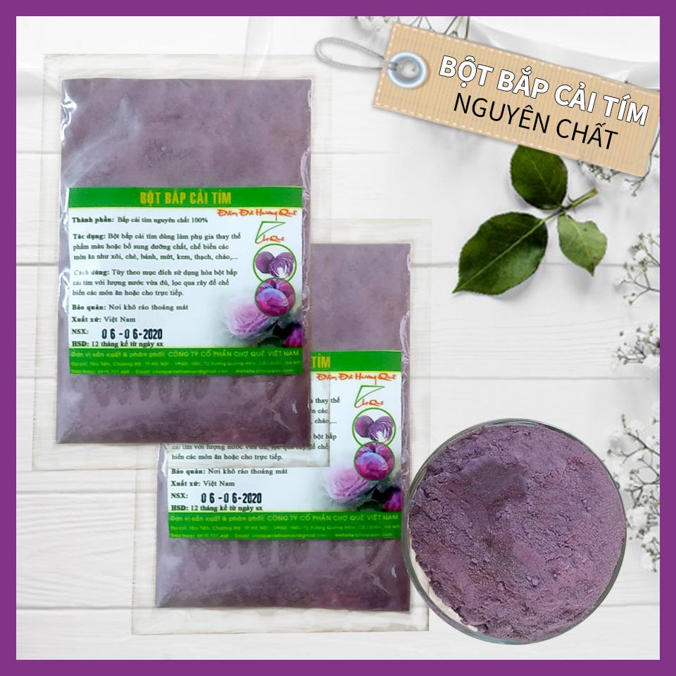 Bột Bắp Cải Tím Gói 50g Chợ Quê