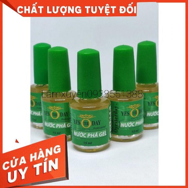 Phá gel  lạnh yesterday 15ml  🌻🌹 sử dụng dễ dàng bong tróc tất cả các loại sơn gel nóng_không bỏng móng