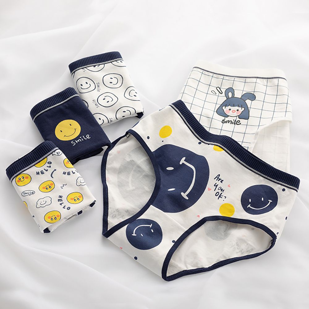 Quần lót họa tiết mặt cười dễ thương thoải mái cho nữ