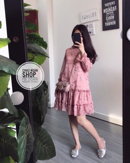 Đầm voan hoa