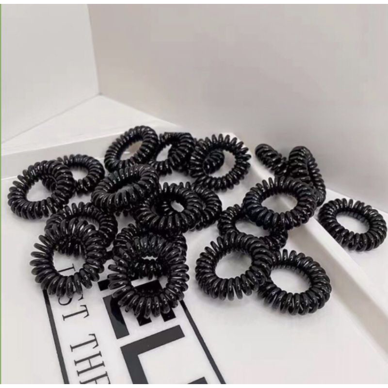 Dây buộc tóc lò xô 3cm màu đen