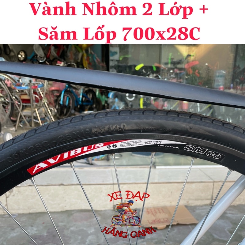 Xe đạp thể thao Fixed Gear phanh bằng chân Avibus Bền Bỉ Dễ Dàng Sửa Chữa + KM 5 Phụ Kiện