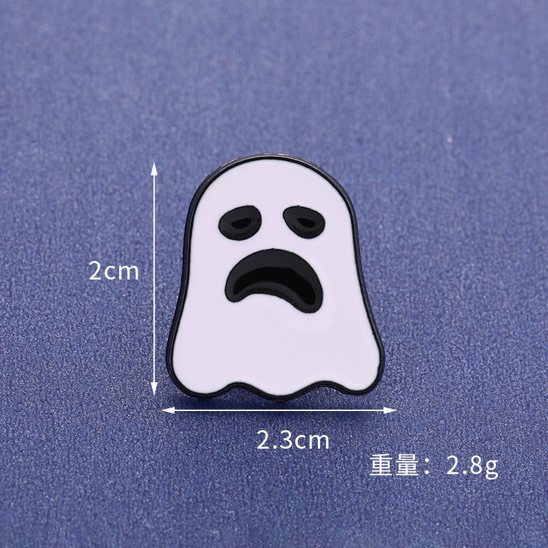 Ghim Cài Áo Kim Loại Hình Ma Hoạt Hình Phong Cách Halloween Độc Đáo