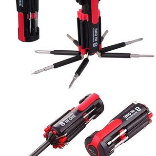 Tuốc nơ vít đa năng 8 in 1 (Gồm 07 Đầu Ua Vít + 01 Đèn Led )