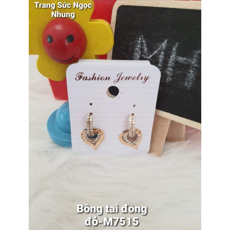 Bông tai đồng đỏ-M75