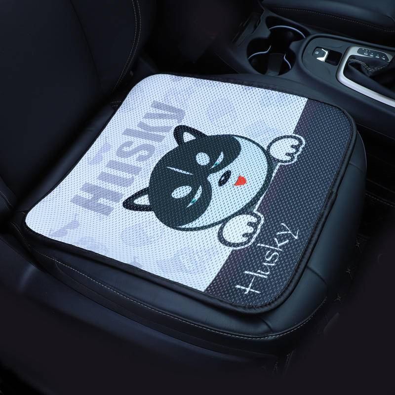 Đệm Lót Ghế Ngồi Xe Hơi Bằng Lụa Lạnh Thoáng Khí Họa Tiết Hoạt Hình Dễ Thương