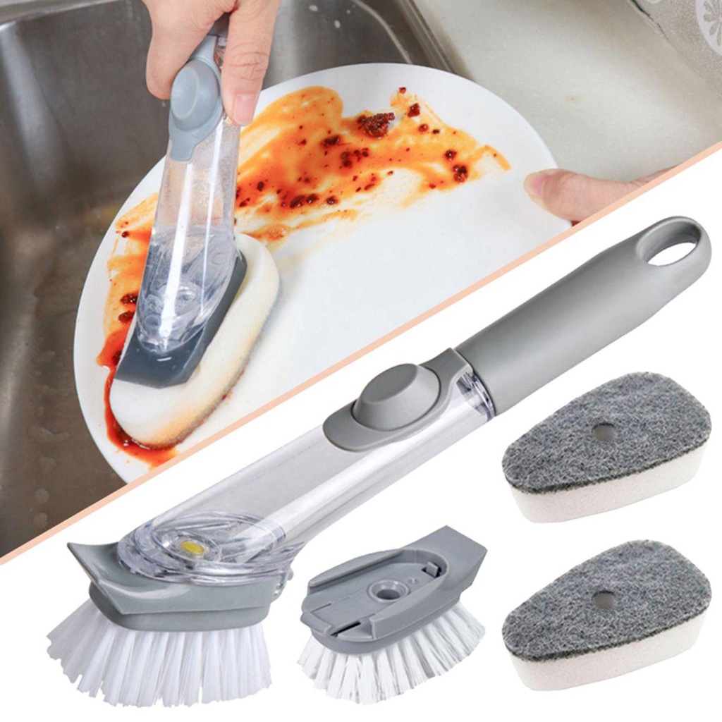 Cọ Rửa Chén Đĩa Có Bình Đựng Xà Phòng Đa Năng Tiện Dụng