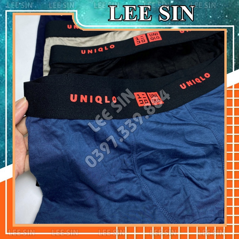 Quần lót nam cao cấp chất cotton thấm hút mồ hôi, Quần sịp nam đùi boxer co dãn 4 chiều nhật bản | LEE SIN