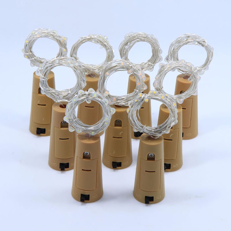 Dây Đèn LED Trang Trí Chai Rượu Có Nút Bần Dùng Pin Cho Tiệc Cưới / Giáng Sinh /