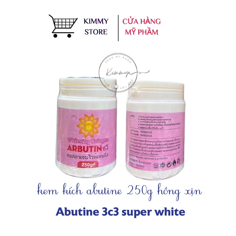 kích trắng abutine 3C3 màu hồng dạng kem lẻ hộp 200g