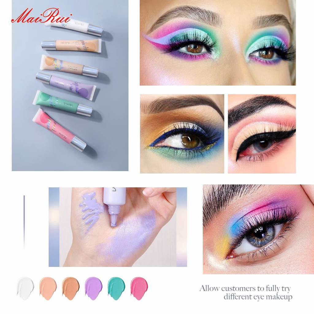 Kem Lót Trang Điểm Mắt/Mắt Che Khuyết Điểm Chống Thấm Nước Thương Hiệu Derol Gồm 6 Màu