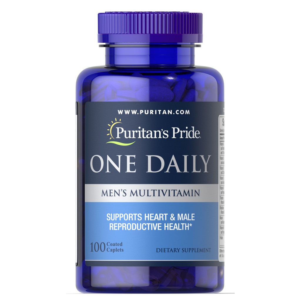 Vitamin tổng hợp tăng cường miễn dịch ngừa cảm cúm cho Nam giới Puritan's Pride One daily Men's Multivitamins 100v | Thế Giới Skin Care