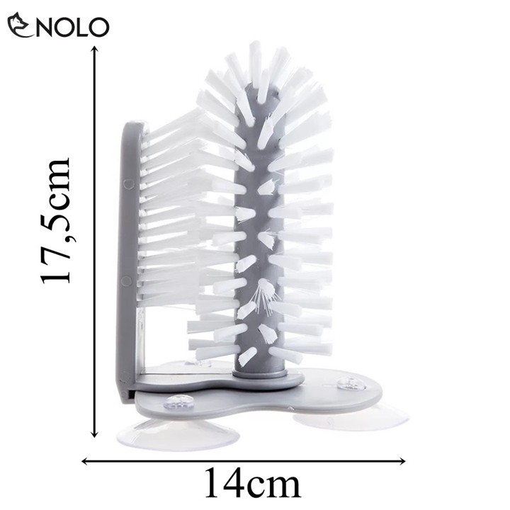 Dụng Cụ Cọ Rửa Ly Bình Cốc Có Chân Hút Đứng Cố Định