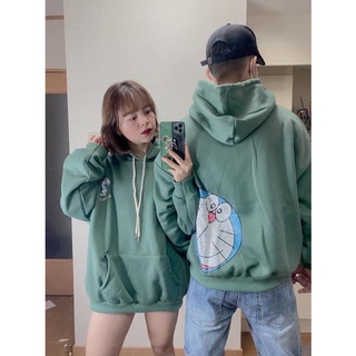 Áo hoodie nữ dáng dài form rộng có mũ buộc dây nhiều màu kiểu đẹp