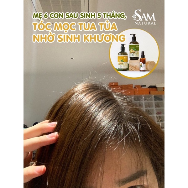 Bộ Dầu gội Sinh Khương Sam Natural - Dầu Gội Gừng giúp Ngăn Rụng Tóc, Hỗ Trợ Mọc Tóc Hiệu Quả 500ml