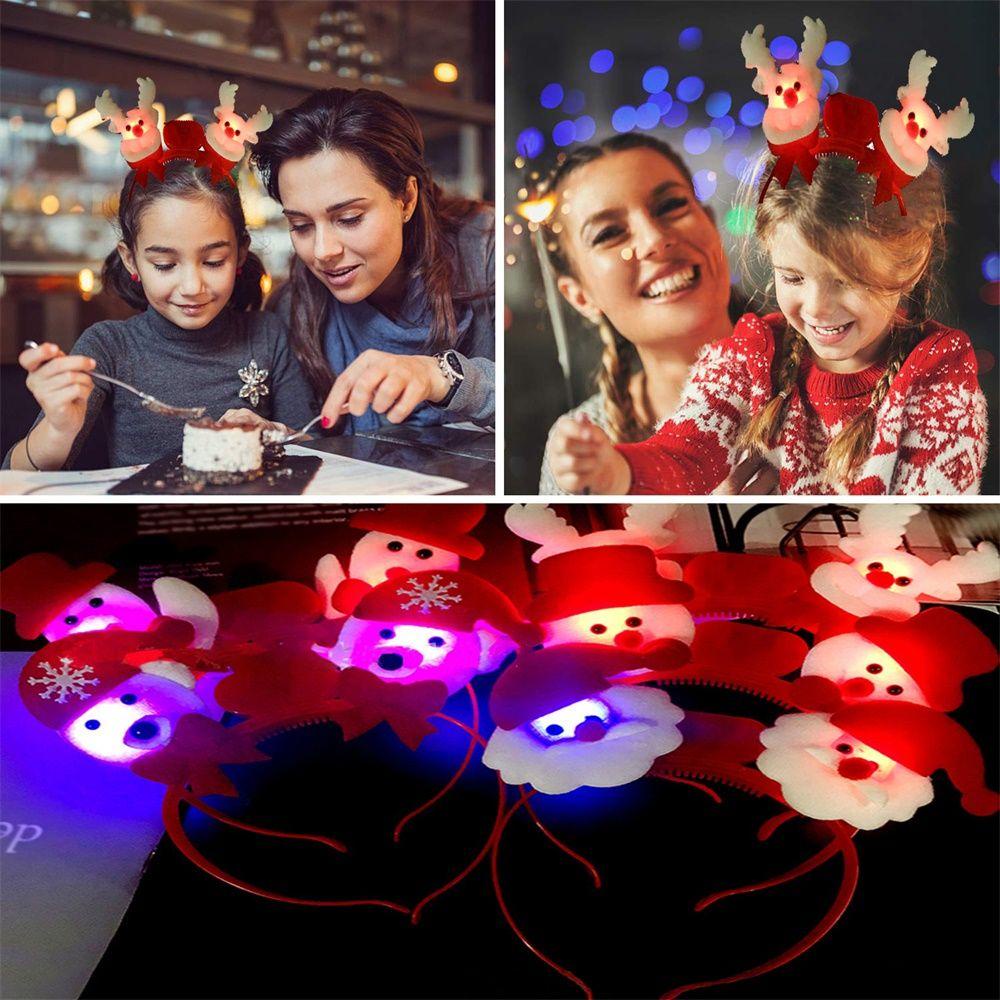 Băng Đô Cài Tóc Có Đèn LED Vui Nhộn Trang Trí Tiệc Giáng Sinh
