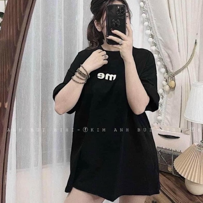 Áo phông nam nữ dáng rộng tay lỡ túi rip xịn sò in chữ ngực đơn giản vanmiushop