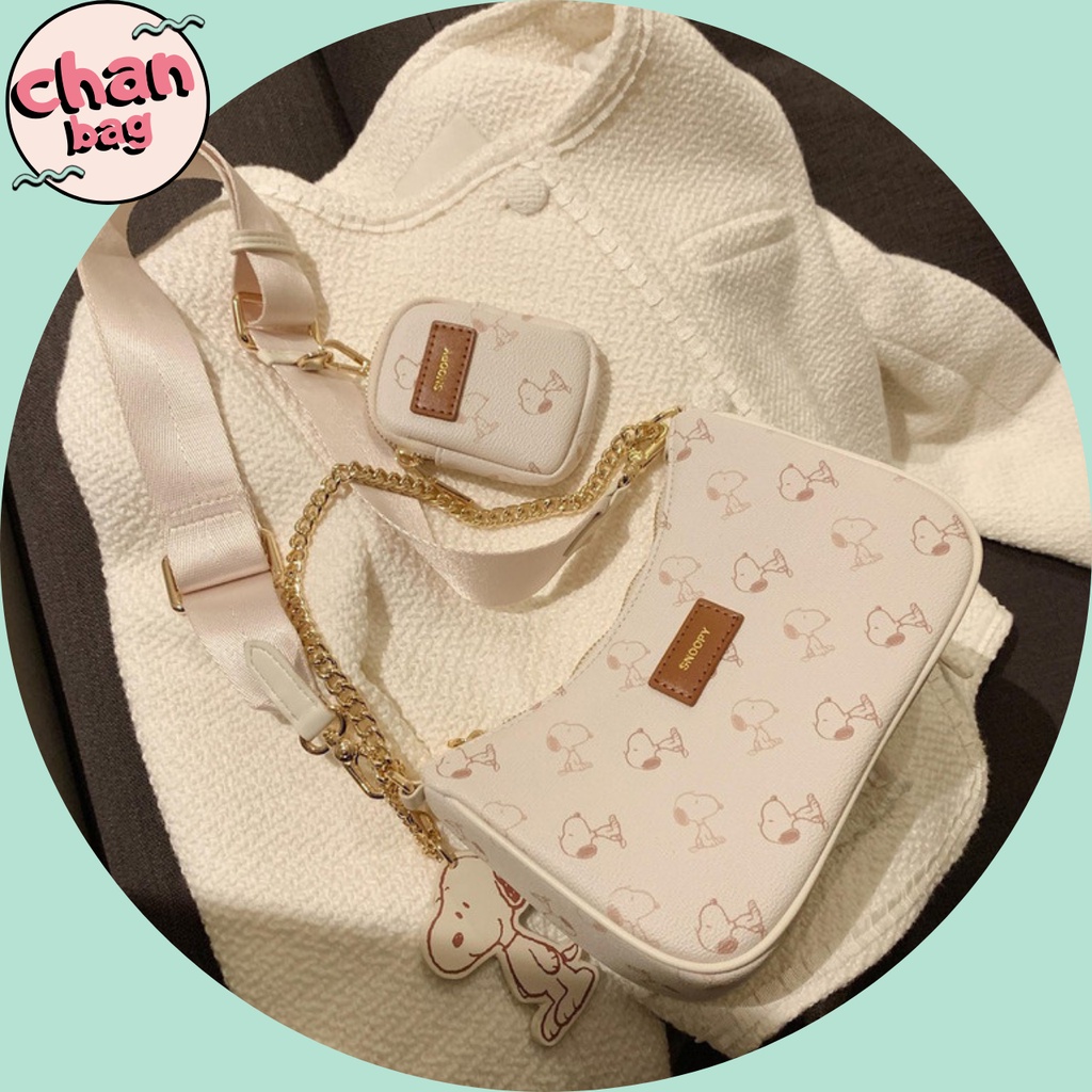 Set Túi Ví 2 Món Bao Gồm 1 Túi Xách Nữ Đeo Chéo Vai Kèm 1 Ví Mini Đựng Tiền Nhỏ Gọn