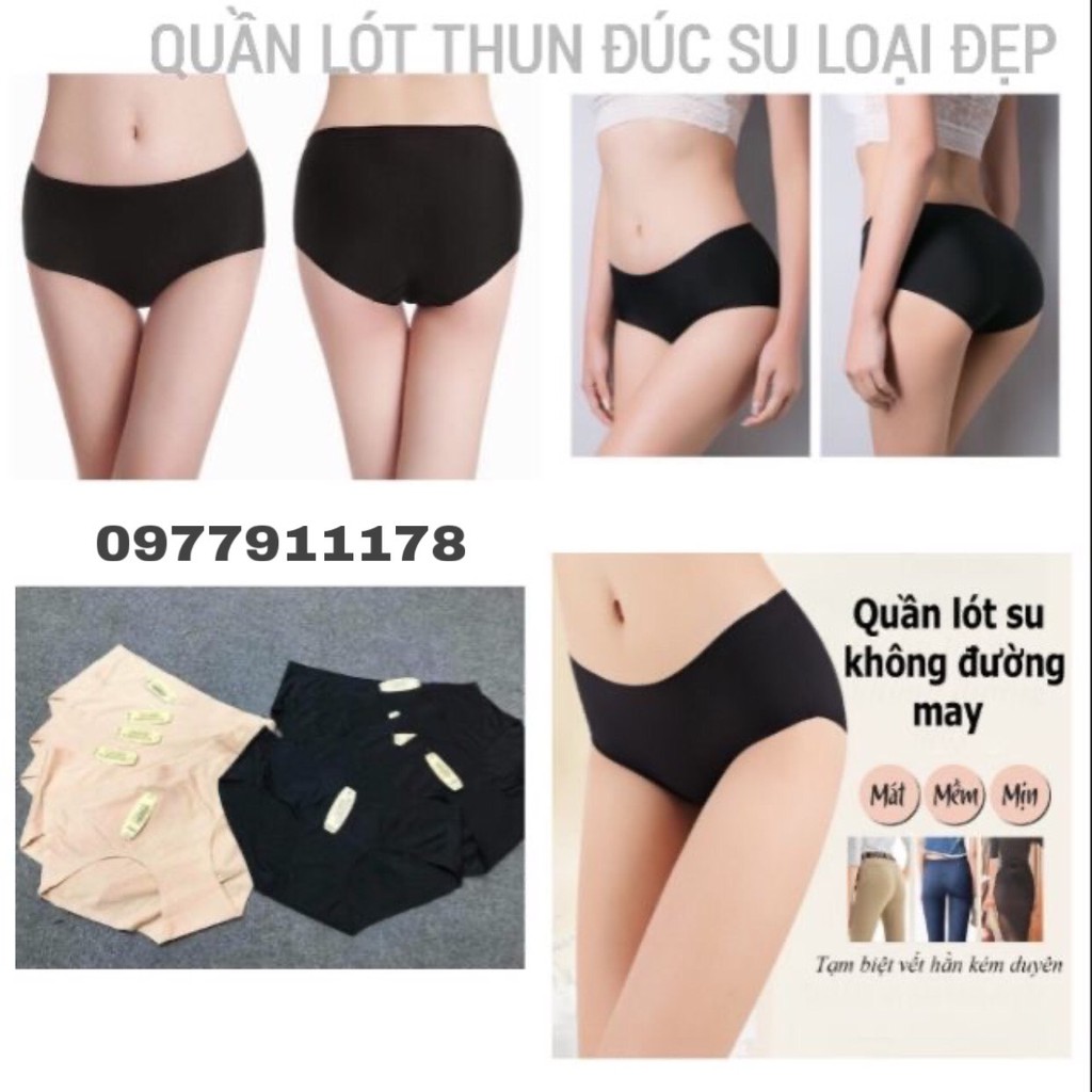 Quần lót nữ thun đúc su trơn không đường may phong cách hàn loại đẹp💃