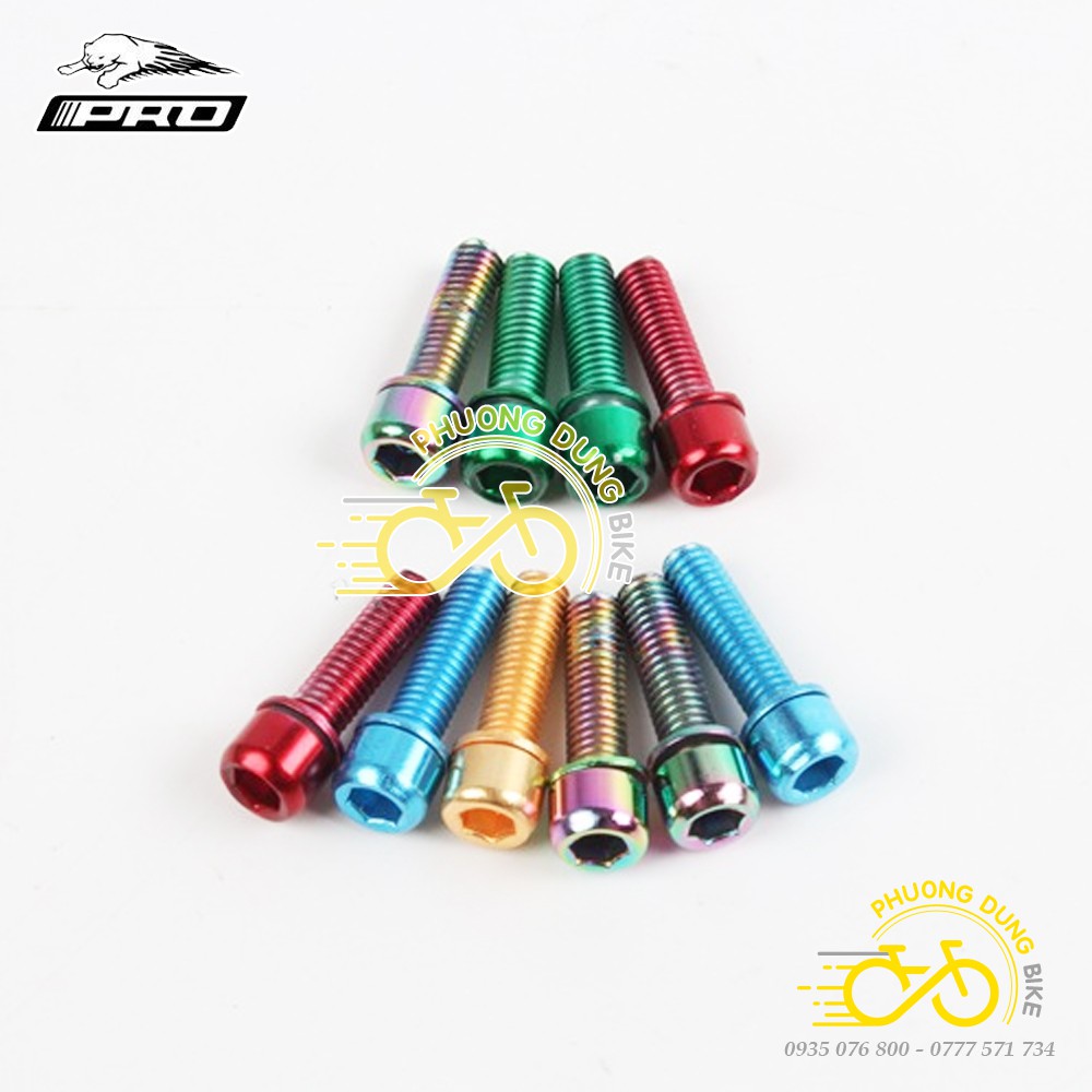 Bộ 6 Ốc vít IIIPRO M5x18mm dành cho ốc pô tăng xe đạp